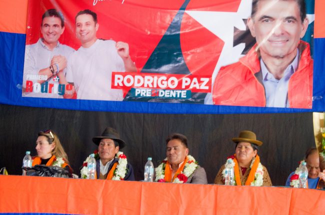 20 provincias de LA PAZ apoyan a Rodrigo Paz y Edmand Lara