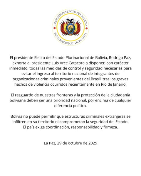 Oficina del Presidente Rodrigo Paz Pereira