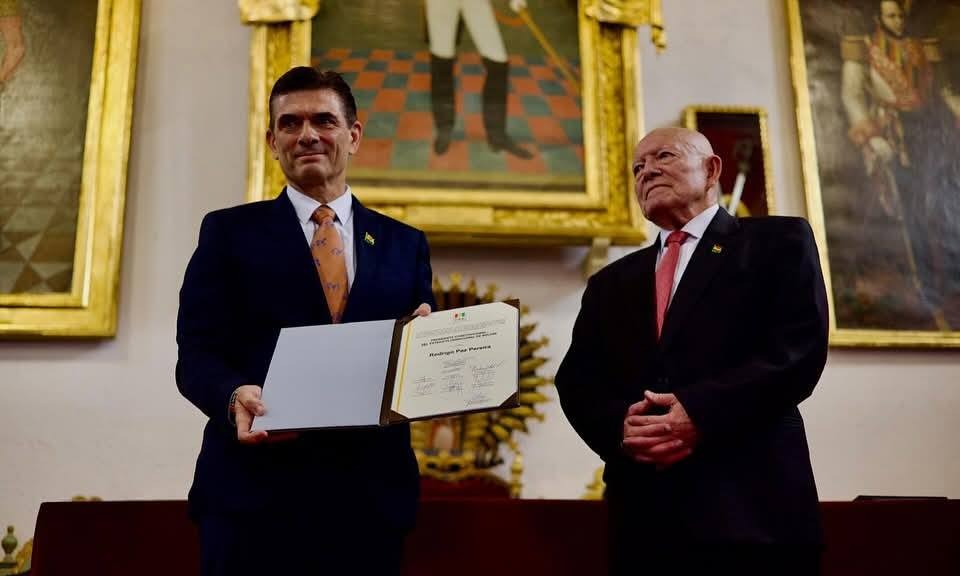 Rodrigo Paz Pereira es oficialmente reconocido como Presidente Constitucional de Bolivia