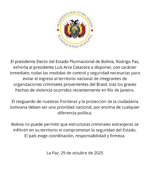 Oficina del Presidente Rodrigo Paz Pereira